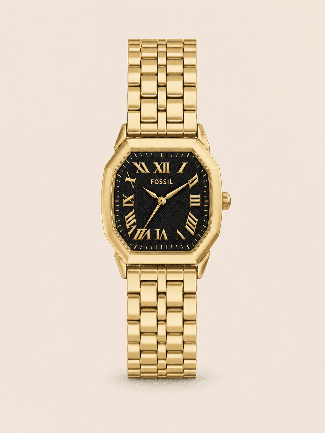 Fossil ES5433 Women's Octagonal Gold-Tone Stainless Steel Watch