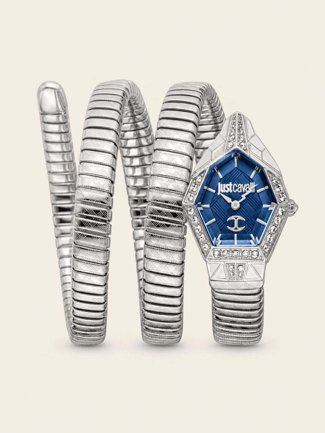 Just Cavalli Signature Snake JC1L304M0015 Women's Night Blue Watch