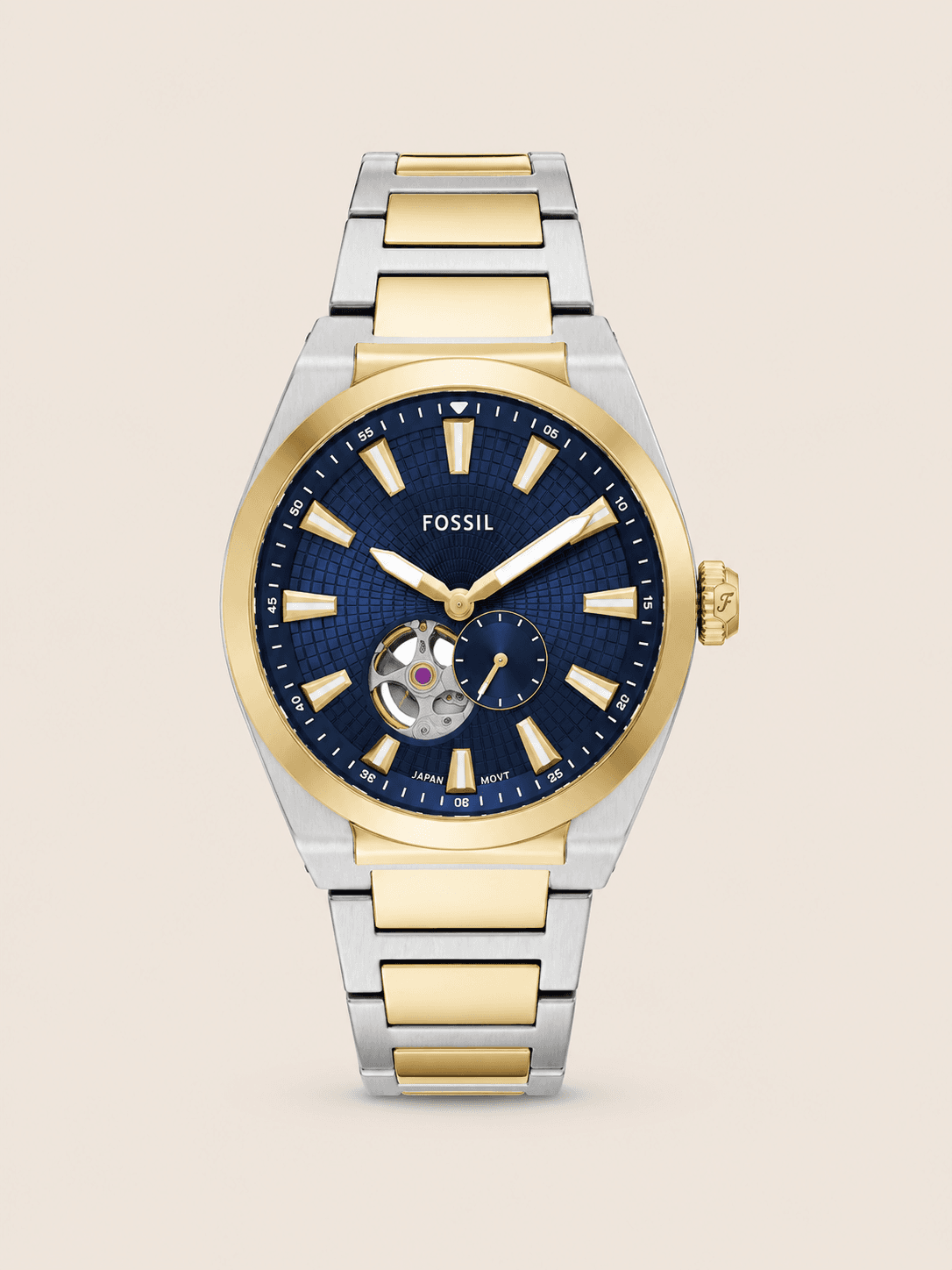 Fossil ME3275 Everett Automatic Two-Tone Open-Heart Watch
