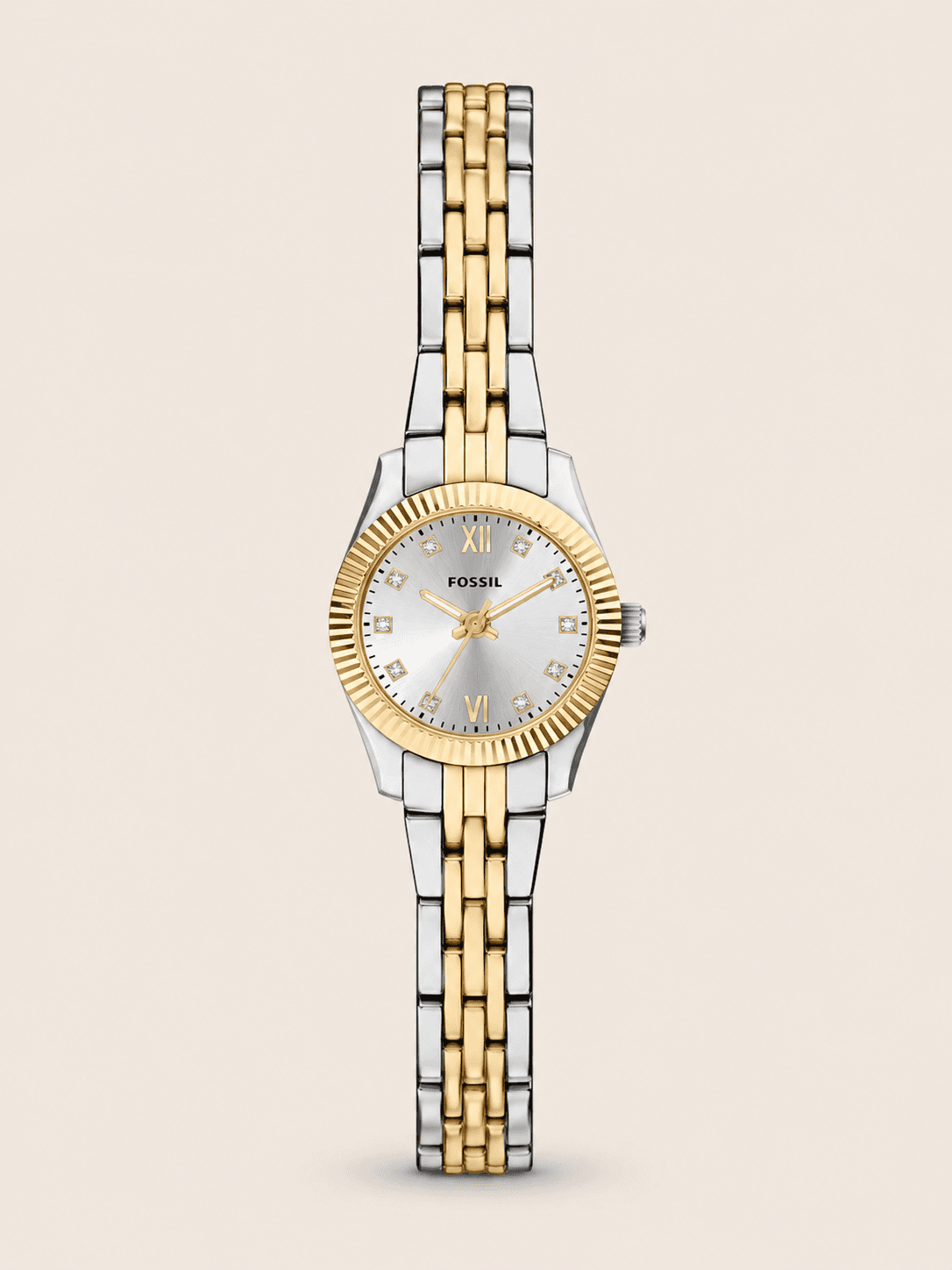 Fossil ES5473 Women's Two-Tone Silver Sunray Watch