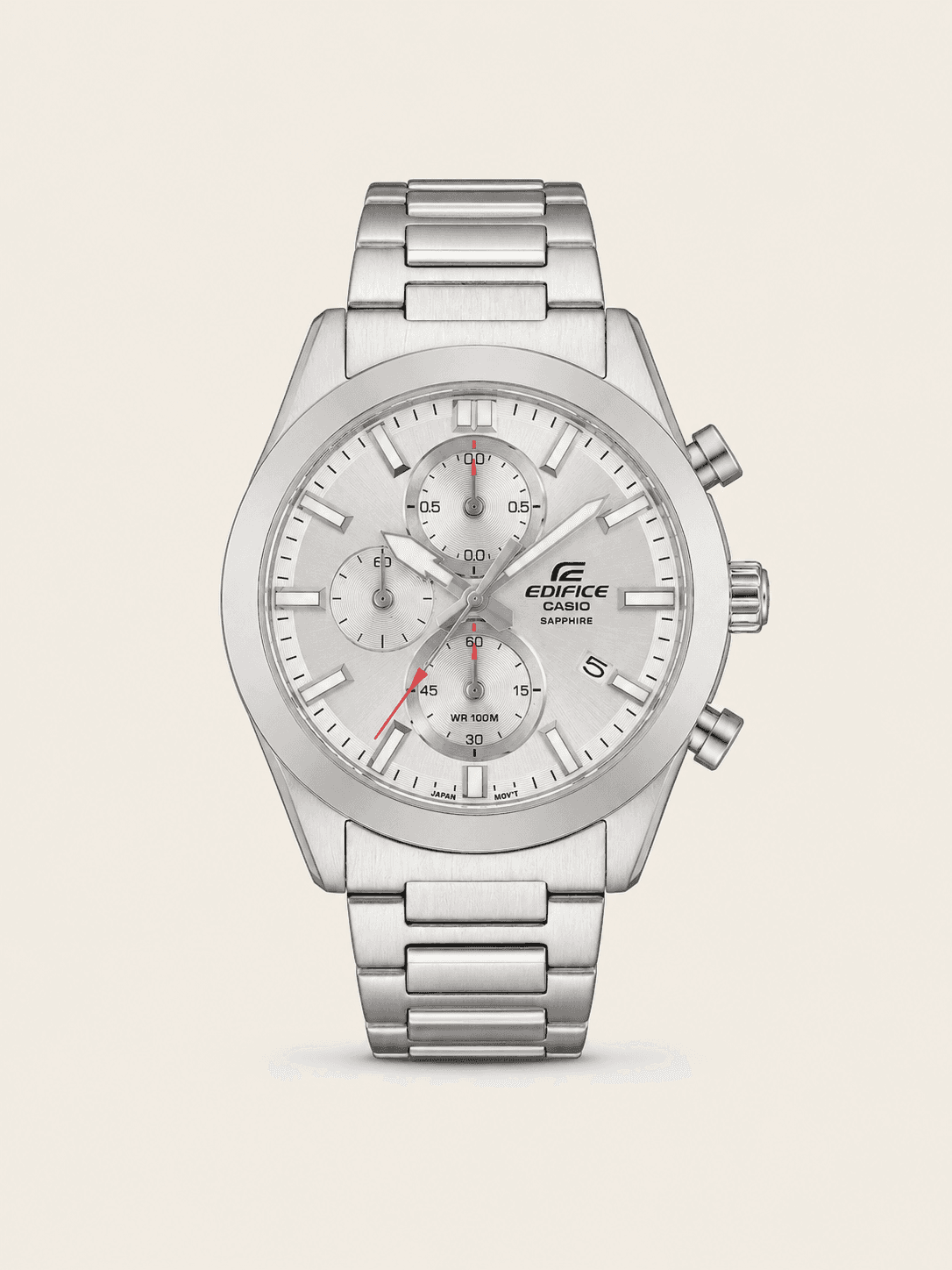 Casio Edifice EFB-710D Men's Silver Chronograph Watch