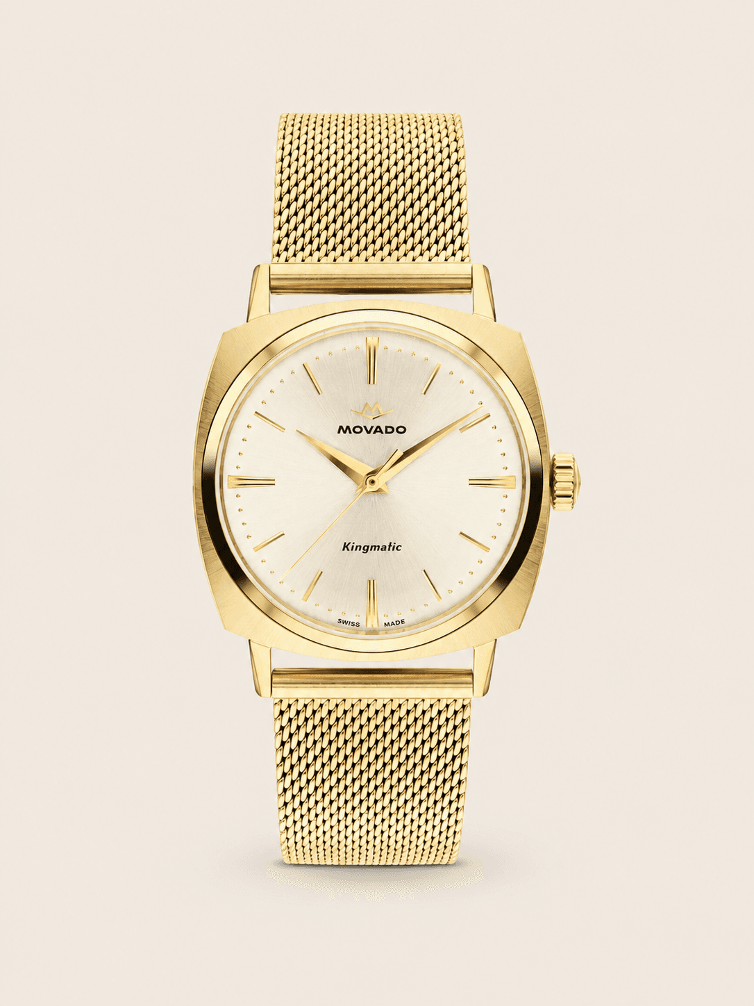 Movado Heritage Kingmatic — Gold Mesh