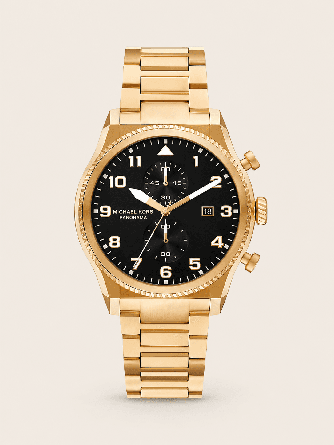 Michael Kors Oversized Panorama Gold-Tone Watch