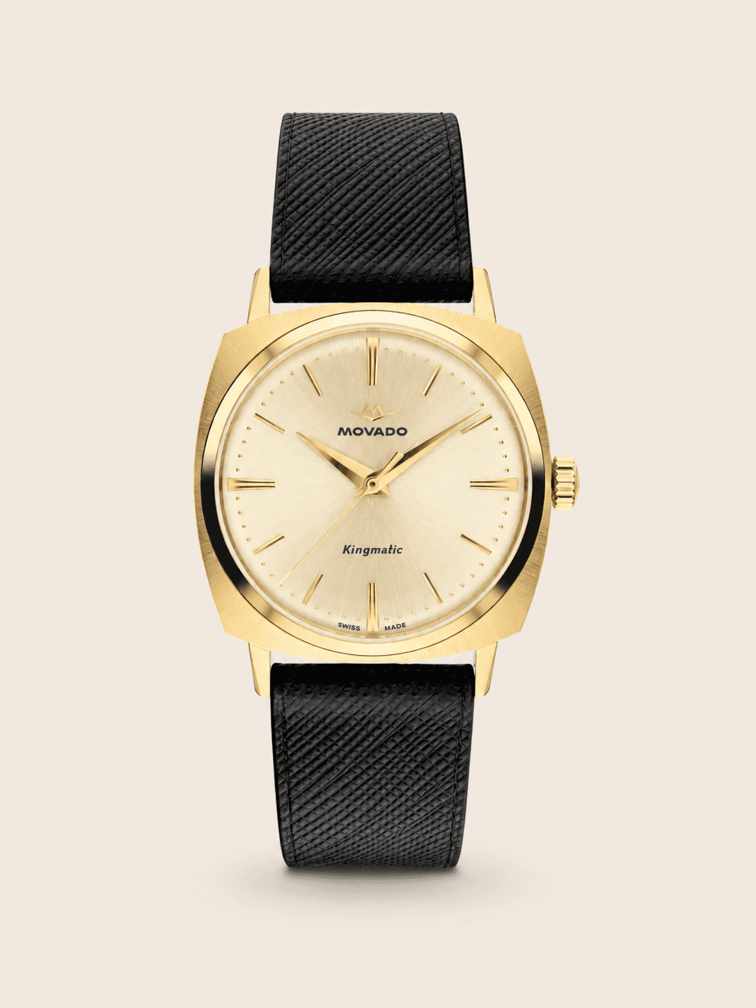 Movado Heritage Kingmatic — Black Leather