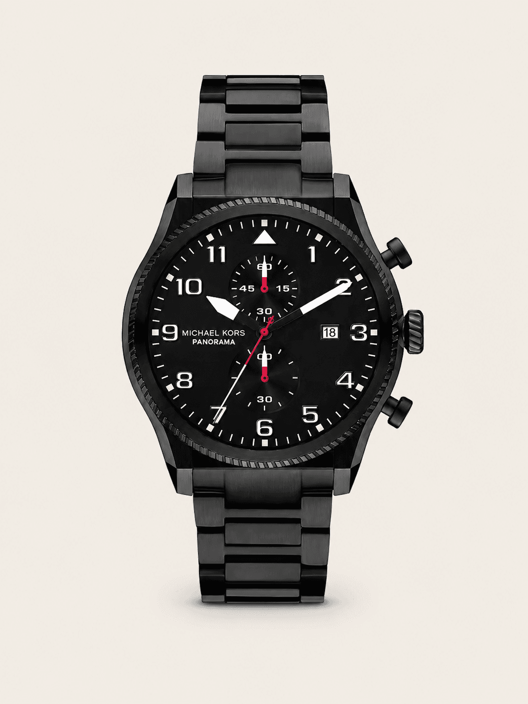 Michael Kors Oversized Panorama Black-Tone Watch