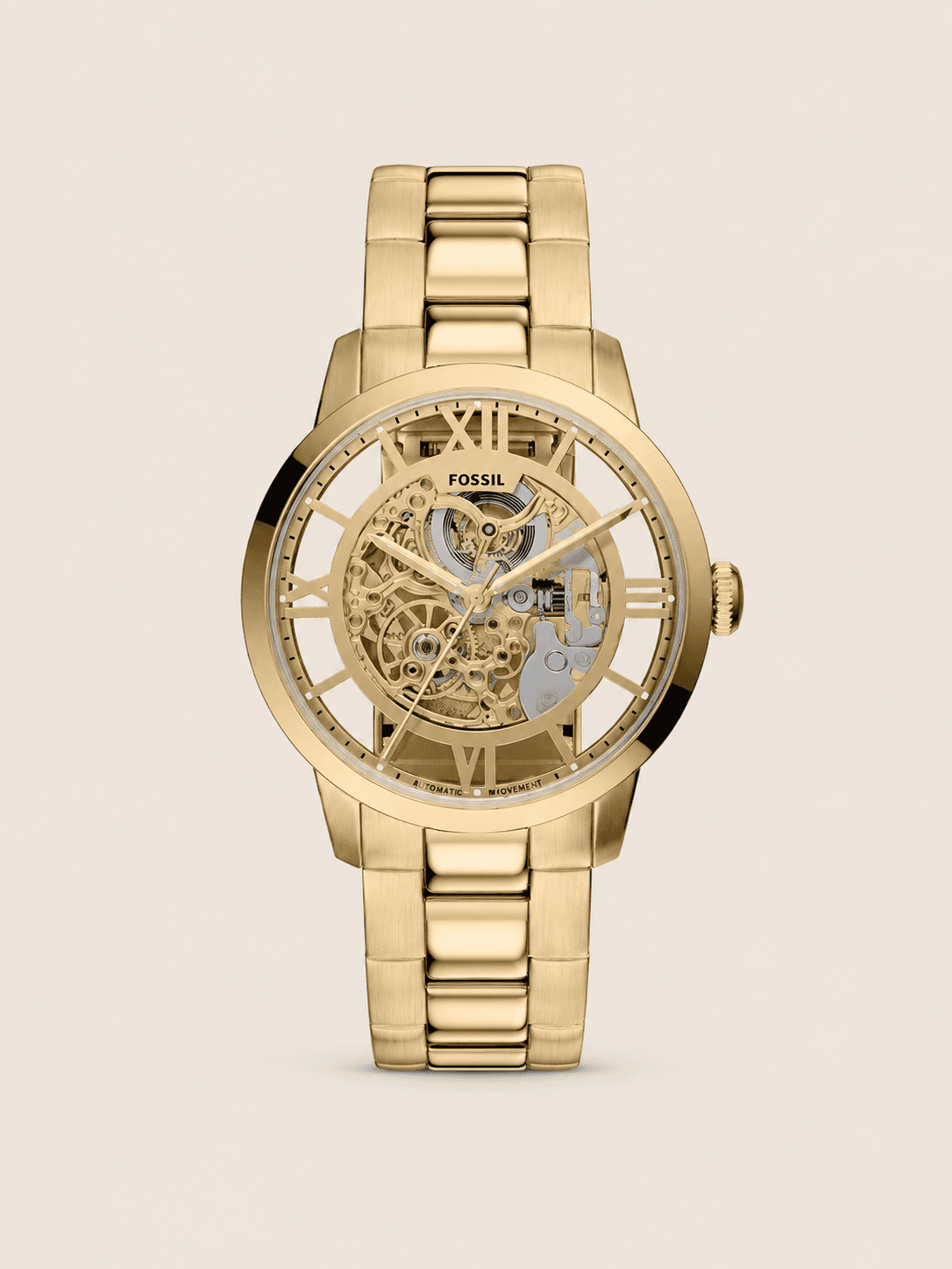 Fossil ME3280 Townsman Automatic Gold-Tone Skeleton Watch