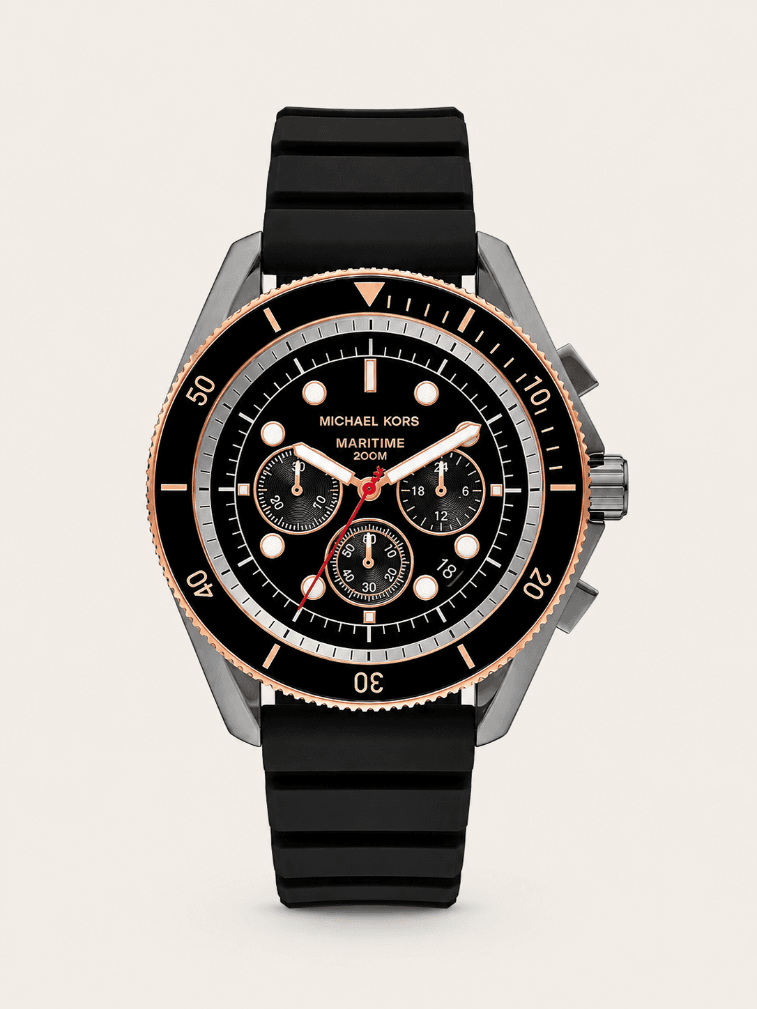 Michael Kors Oversized Maritime Gunmetal and Silicone Watch
