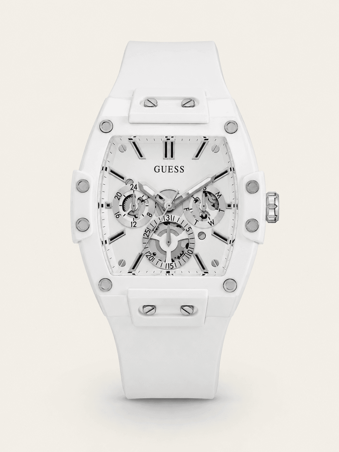 GUESS Men White Multi-function Watch